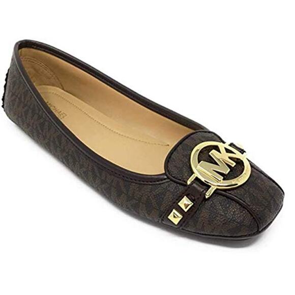 NWT Michael Kors Women's Fulton Moccasin Marron PVC, Numeric 7 - Picture 2 of 4